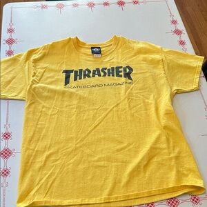 Thrasher Yellow Tee with Black Label